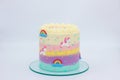 Unicorn Rainbow Cake Royalty Free Stock Photo