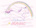 Unicorn and rainbow Royalty Free Stock Photo