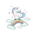 Unicorn with rainbow