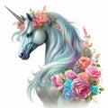 Unicorn in rococo fashion Enchanting illustrations Magical creatures