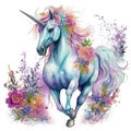 Unicorn in rococo fashion Enchanting illustrations Magical creatures