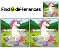 Unicorn on the Roller Skates Find The Differences