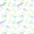 Unicorn seamless pattern