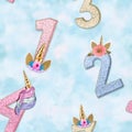 Unicorn Seamless Pattern	NUMBERS ON SKY BACKGROUND REPEATED BACKGROUND Royalty Free Stock Photo