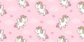 Unicorn seamless princess pegasus vector background pattern with cloud and heart pony cartoon pastel