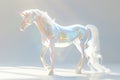 The unicorn should exude an aura of mystery and magic, transparent body Royalty Free Stock Photo