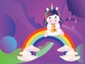 Unicorn with slice of pizza