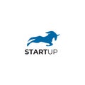 Unicorn start up logo design template