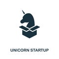 Unicorn Startup icon. Simple illustration from fintech industry collection. Creative Unicorn Startup icon for web design,