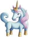 Cute unicorn stickers, adorable, lovely, cute, and quirky, fantasy art, watercolor effect, AI-generated.