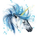 Unicorn. Unicorn watercolor illustration. Magical Unicorn. Royalty Free Stock Photo