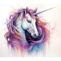 Unicorn. Unicorn watercolor illustration Magical Unicorn . Unicorn T-Shirt print Royalty Free Stock Photo