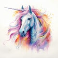 Unicorn. Unicorn watercolor illustration Magical Unicorn . Unicorn T-Shirt print Royalty Free Stock Photo