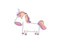 Unicorn vector illustration. Cute baby pony for fairy animal concept Royalty Free Stock Photo