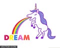 Unicorn Vomiting Rainbow and Word Dream