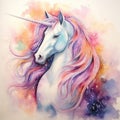 Unicorn. Unicorn watercolor illustration Magical Unicorn . Unicorn T-Shirt print Royalty Free Stock Photo