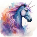 Unicorn. Unicorn watercolor illustration Magical Unicorn . Unicorn T-Shirt print Royalty Free Stock Photo