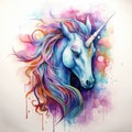 Unicorn. Unicorn watercolor illustration Magical Unicorn . Unicorn T-Shirt print Royalty Free Stock Photo