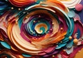 Colourful background of a swirling paper-art galaxy Royalty Free Stock Photo