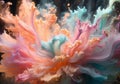 Pastel Nebula Burst Background: AI-Generated Dust Symphony