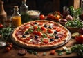 Mozzarella and tomato Masterpiece: Healthy Home Cooking Pizza