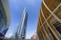 Unicredit skyscraper and commercial buildings in Milan