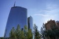 Unicredit Tower from Biblioteca degli Alberi in Milan, Italy Royalty Free Stock Photo