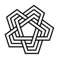 Unicursal knot symbol illustration Royalty Free Stock Photo