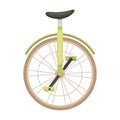 Unicycle for the circus. Bicycle with one wheel for performances.Different Bicycle single icon in cartoon style vector Royalty Free Stock Photo