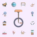 unicycle colored icon. circus icons universal set for web and mobile Royalty Free Stock Photo