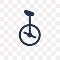 Unicycle vector icon isolated on transparent background, Unicycle transparency concept can be used web and mobile