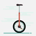 Unicycle vector illustration in flat style