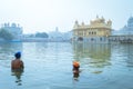 Unidentifiable Punjabi Sikh pilgrim devotee