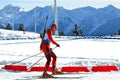 Unidentified athletes competes in IBU Regional Cup in Sochi Royalty Free Stock Photo