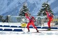 Unidentified athletes competes in IBU Regional Cup in Sochi Royalty Free Stock Photo