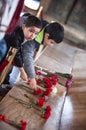 Unidentified boys at Ataturk Tomb