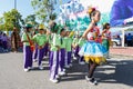 Unidentified children parade in annual sports day, Thailand