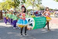 Unidentified children parade in annual sports day, Thailand