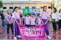 Unidentified children parade in annual sports day, Thailand