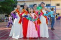 Unidentified children parade in annual sports day, Thailand