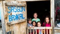 Unidentified children from rural plateau area of Blacksea Karadeniz region, Rize, Turkey Royalty Free Stock Photo