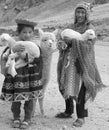 Unidentified children in traditional clothing Royalty Free Stock Photo