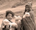 Unidentified children in traditional clothing