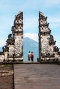 Unidentified Couple at Gate at Pura Lempuyang Luhur