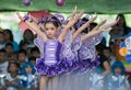 Unidentified cute Children cheerleaders in annual sports day