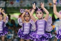 Unidentified cute Children cheerleaders in annual sports day