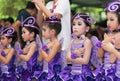 Unidentified cute Children cheerleaders in annual sports day