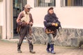 Unidentified Ecuadorian People Walking On The Streets