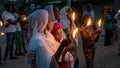 Unidentified Ethiopian people celebrating the Meskel festival in Ethiopia.