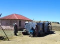 Unidentified family at Sani Pass, Lesotho at altitude of 2 874m